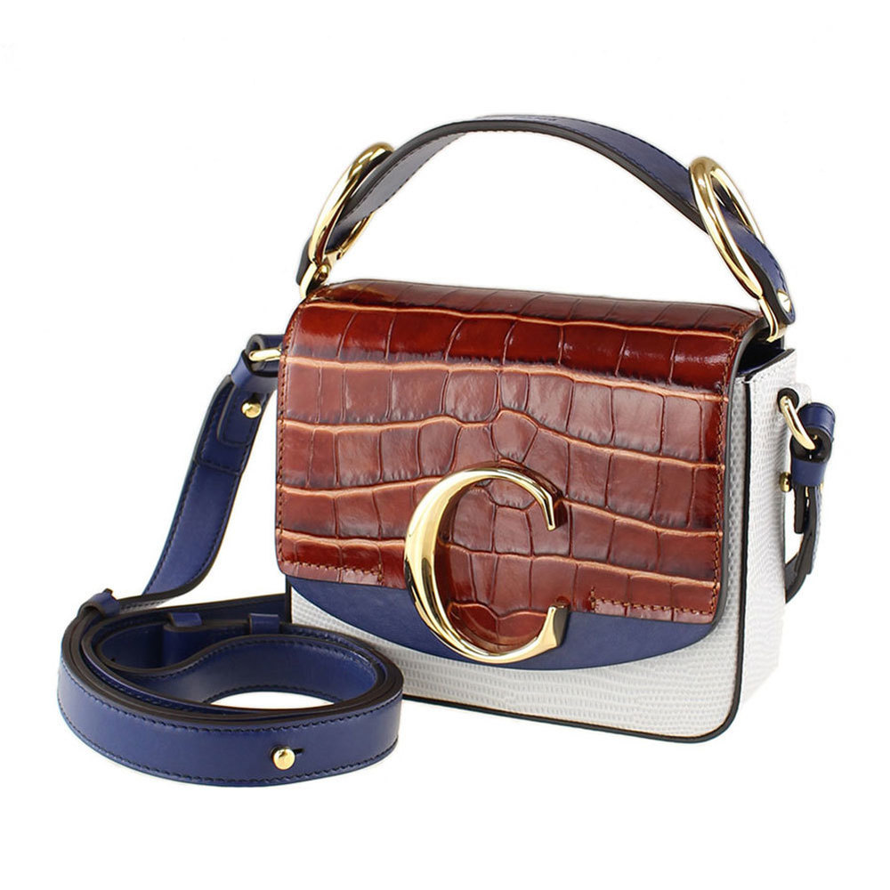 Chloe Pochette Python Mixed Materials Shoulder Ba… - image 1